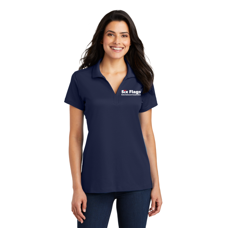 Six Flags Port Authority® Ladies Rapid Dry™ Mesh Polo Shirt