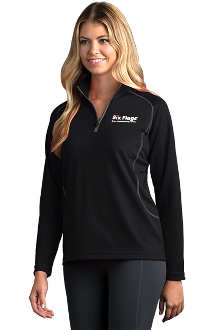 Six Flags Ladies Lightweight 1/4 Zip Pullover