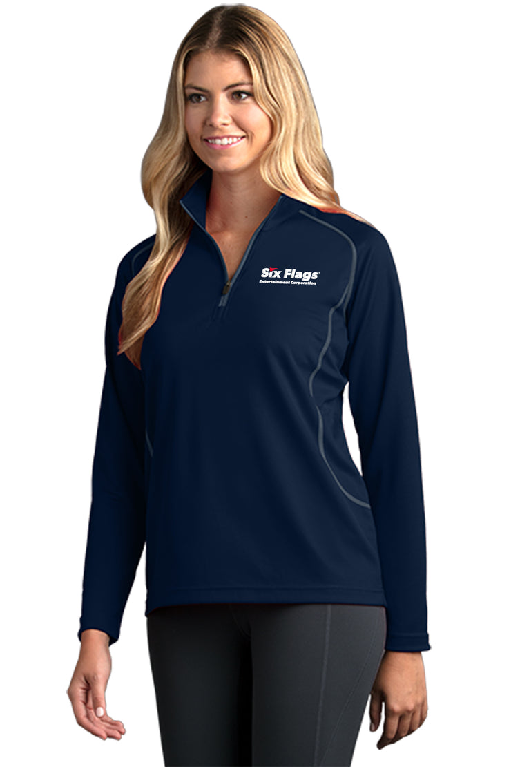 Six Flags Ladies Lightweight 1/4 Zip Pullover