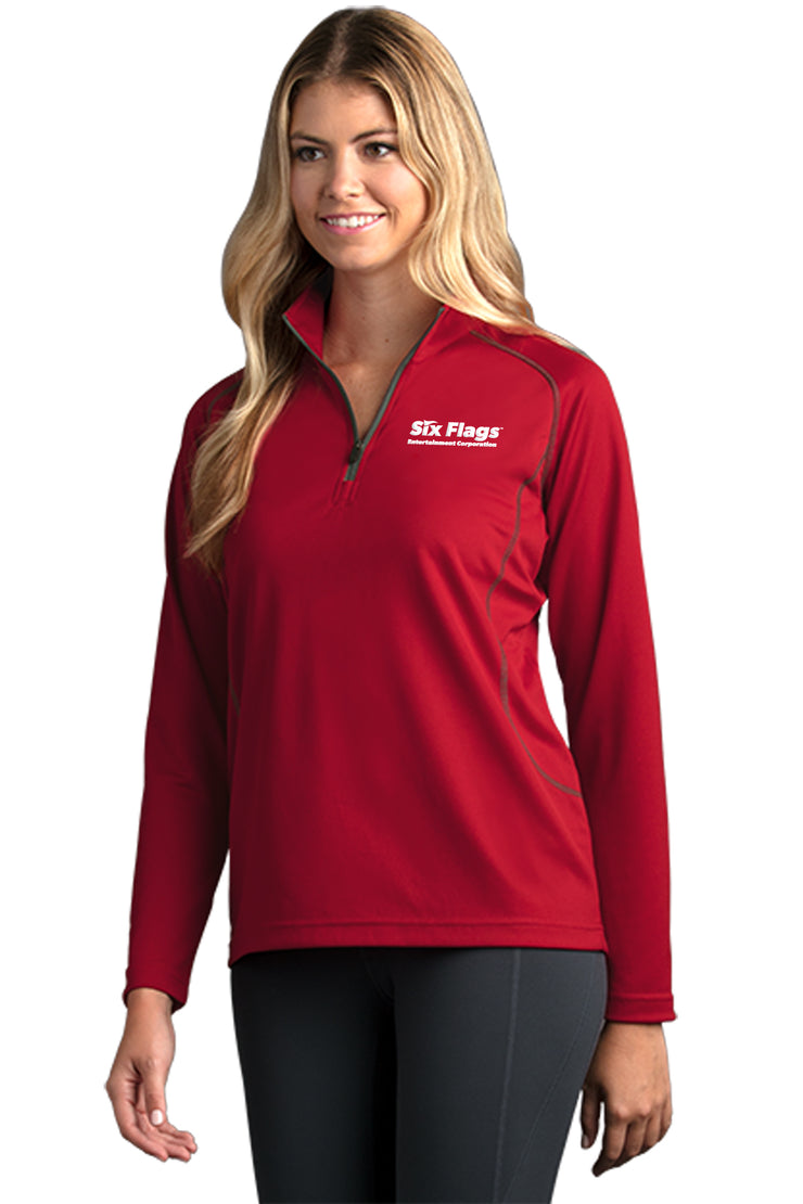 Six Flags Ladies Lightweight 1/4 Zip Pullover