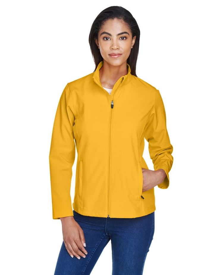Sport Athletic Gold Ladies Soft Shell Jacket